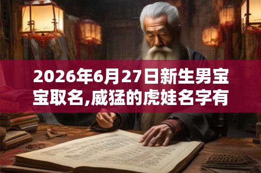2026年6月27日新生男宝宝取名,威猛的虎娃名字有哪些