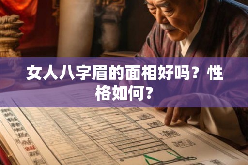女人八字眉的面相好吗？性格如何？