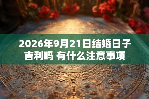 2026年9月21日结婚日子吉利吗 有什么注意事项