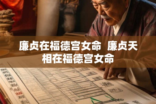 廉贞在福德宫女命  廉贞天相在福德宫女命