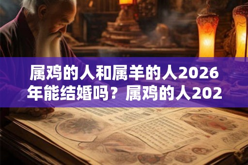 属鸡的人和属羊的人2026年能结婚吗？属鸡的人2026年的太岁如何？