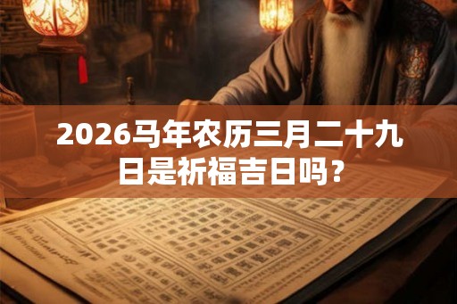 2026马年农历三月二十九日是祈福吉日吗？