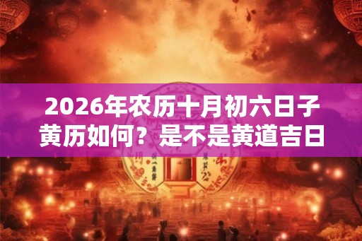 2026年农历十月初六日子黄历如何？是不是黄道吉日？