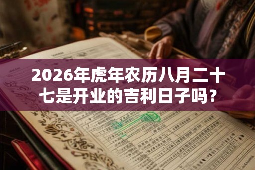 2026年虎年农历八月二十七是开业的吉利日子吗？