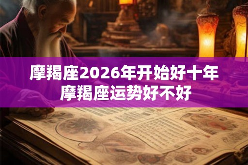 摩羯座2026年开始好十年 摩羯座运势好不好