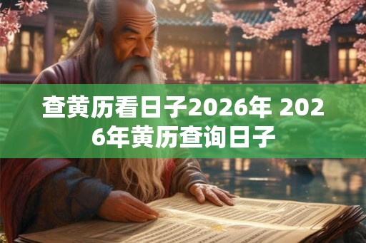 查黄历看日子2026年 2026年黄历查询日子 查黄历看日子2026年 2026年黄历查询日子