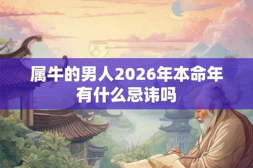 属牛的男人2026年本命年有什么忌讳吗 属牛的男人2026年本命年有什么忌讳吗