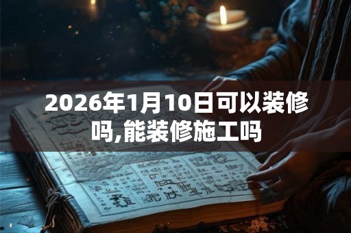 2026年1月10日可以装修吗,能装修施工吗