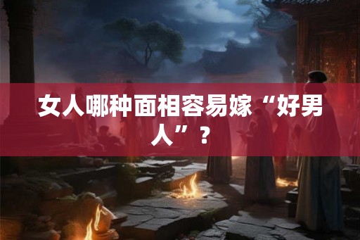 女人哪种面相容易嫁“好男人”？