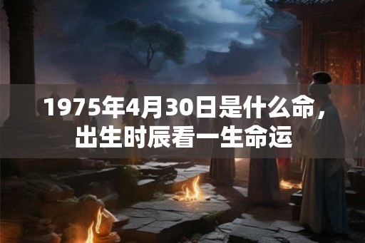 1975年4月30日是什么命，出生时辰看一生命运