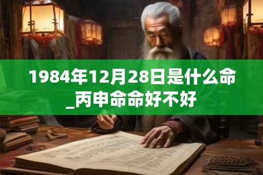 1984年12月28日是什么命_丙申命命好不好