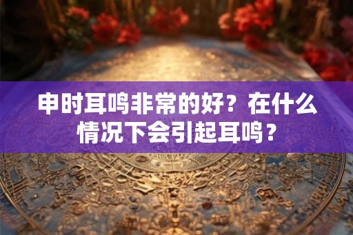 申时耳鸣非常的好？在什么情况下会引起耳鸣？