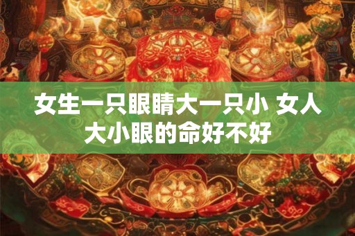 女生一只眼睛大一只小 女人大小眼的命好不好