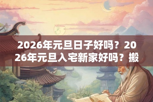 2026年元旦日子好吗？2026年元旦入宅新家好吗？搬家入宅要注意什么？