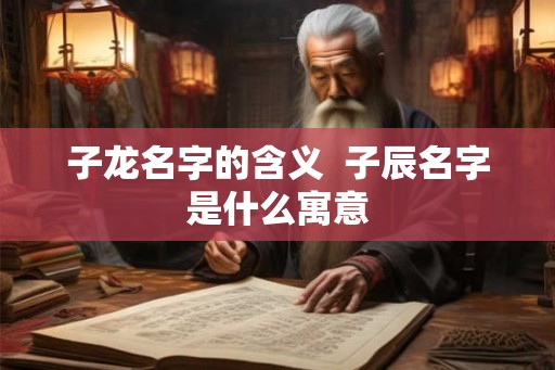 子龙名字的含义  子辰名字是什么寓意
