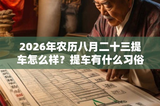 2026年农历八月二十三提车怎么样？提车有什么习俗？