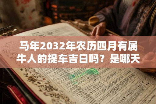 马年2032年农历四月有属牛人的提车吉日吗？是哪天？