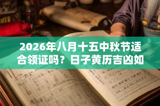 2026年八月十五中秋节适合领证吗?日子黄历吉凶如何? 2026年八月十五中秋节适合领证吗?日子黄历吉凶如何?