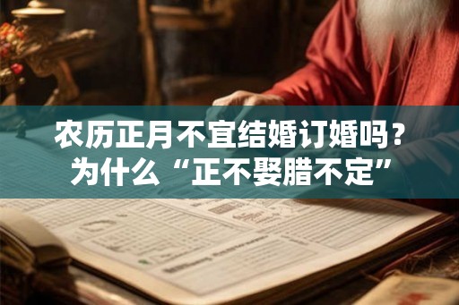 农历正月不宜结婚订婚吗？为什么“正不娶腊不定”