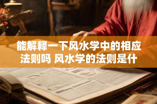 能解释一下风水学中的相应法则吗 风水学的法则是什么