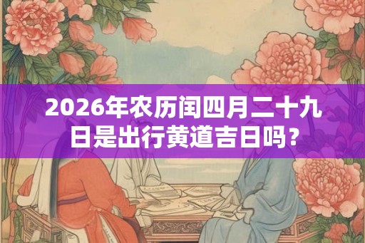 2026年农历闰四月二十九日是出行黄道吉日吗？