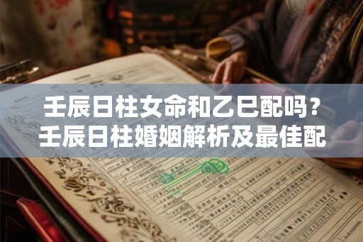 壬辰日柱女命和乙巳配吗？壬辰日柱婚姻解析及最佳配偶