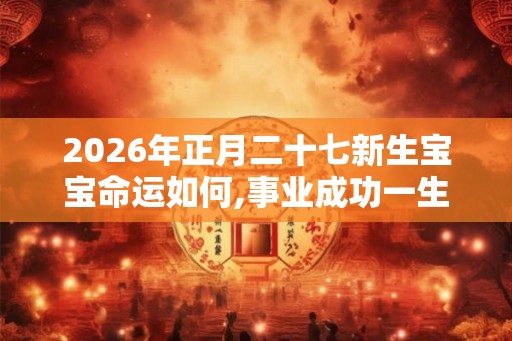 2026年正月二十七新生宝宝命运如何,事业成功一生顺遂