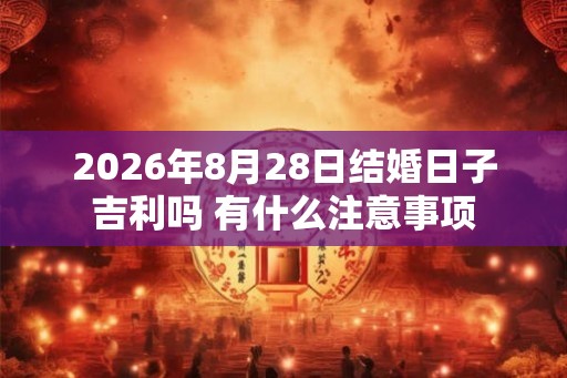 2026年8月28日结婚日子吉利吗 有什么注意事项