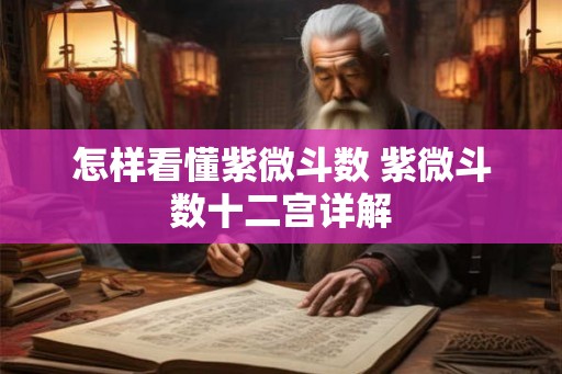 怎样看懂紫微斗数 紫微斗数十二宫详解
