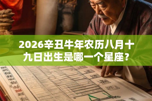 2026辛丑牛年农历八月十九日出生是哪一个星座？
