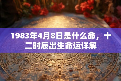 1983年4月8日是什么命，十二时辰出生命运详解