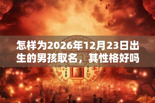 怎样为2026年12月23日出生的男孩取名，其性格好吗？