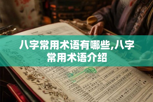 八字常用术语有哪些,八字常用术语介绍