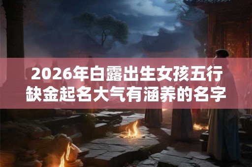 2026年白露出生女孩五行缺金起名大气有涵养的名字