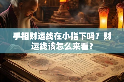 手相财运线在小指下吗？财运线该怎么来看？