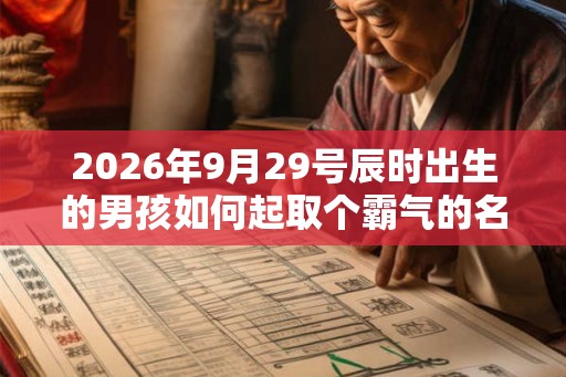 2026年9月29号辰时出生的男孩如何起取个霸气的名字和五行属性