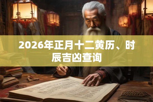 2026年正月十二黄历、时辰吉凶查询