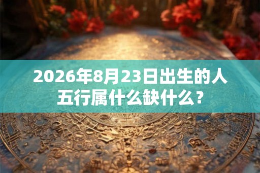 2026年8月23日出生的人五行属什么缺什么？