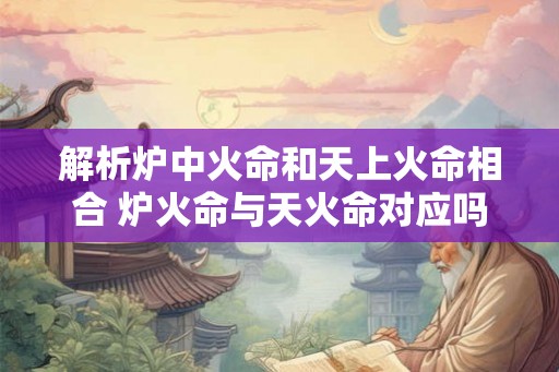 解析炉中火命和天上火命相合 炉火命与天火命对应吗