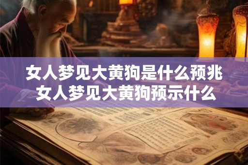 女人梦见大黄狗是什么预兆 女人梦见大黄狗预示什么 女人梦见大黄狗是什么预兆 女人梦见大黄狗预示什么