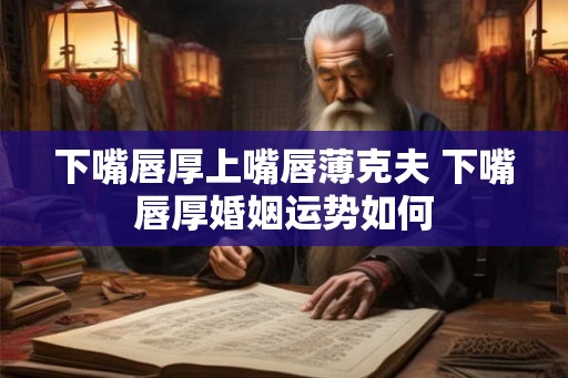 下嘴唇厚上嘴唇薄克夫 下嘴唇厚婚姻运势如何