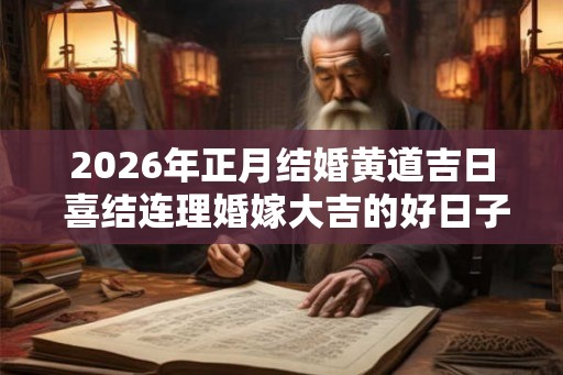2026年正月结婚黄道吉日 喜结连理婚嫁大吉的好日子