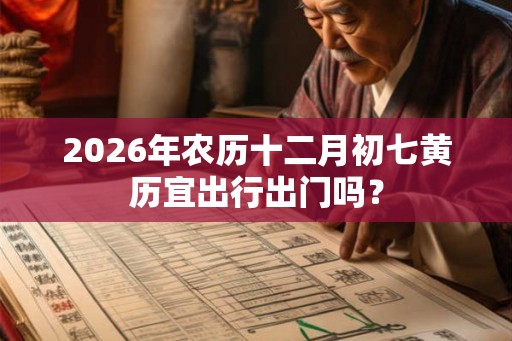 2026年农历十二月初七黄历宜出行出门吗？
