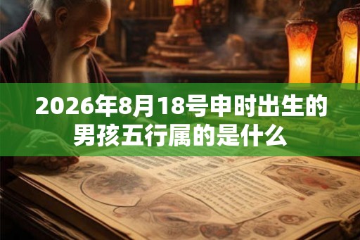 2026年8月18号申时出生的男孩五行属的是什么