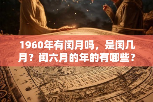 1960年有闰月吗，是闰几月？闰六月的年的有哪些？