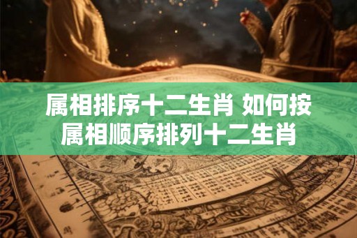 属相排序十二生肖 如何按属相顺序排列十二生肖