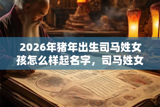 2026年猪年出生司马姓女孩怎么样起名字，司马姓女孩好名推荐
