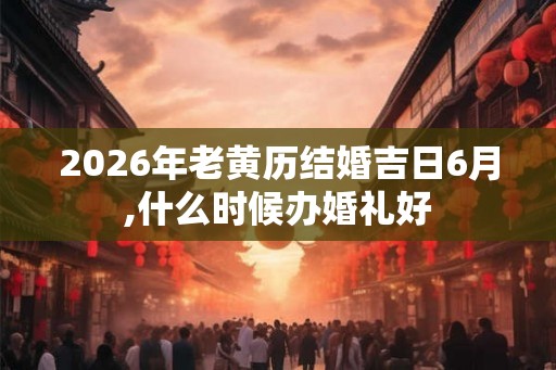 2026年老黄历结婚吉日6月,什么时候办婚礼好 2026年老黄历结婚吉日6月,什么时候办婚礼好
