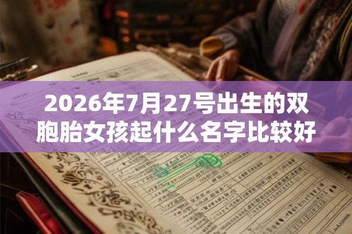 2026年7月27号出生的双胞胎女孩起什么名字比较好,五行属什么? 2026年7月27号出生的双胞胎女孩起什么名字比较好,五行属什么?