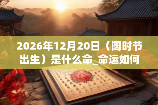 2026年12月20日（阔时节出生）是什么命_命运如何